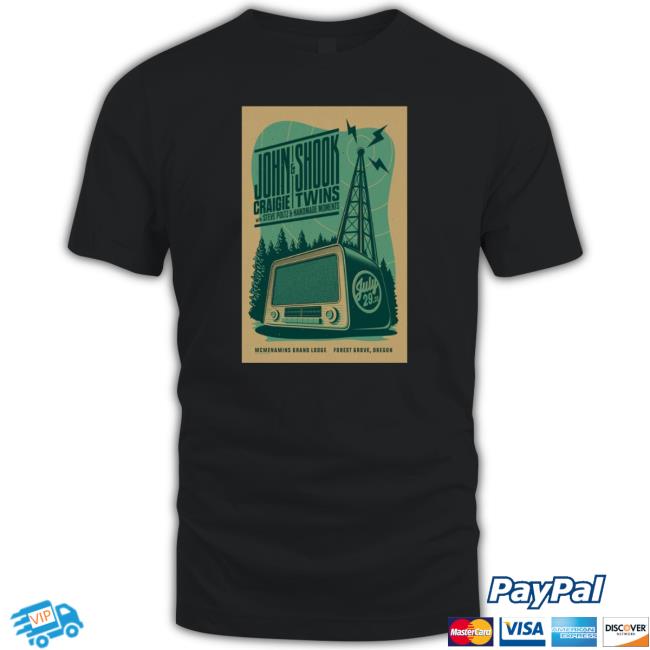 John Craigie And Shook Twins Forest Grove Oregon 07 29 23 Event Poster Classic Shirt John Craigie And Shook Twins Forest Grove Oregon 07 29 23 Event Poster Classic Shirt