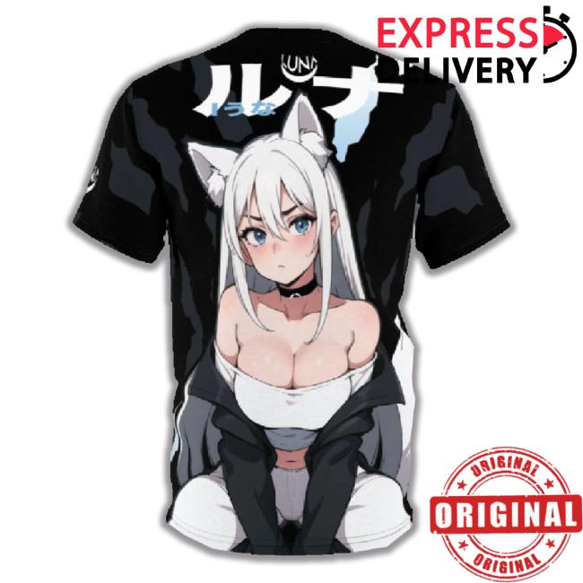 Luna - Wolf Anime Girl - Werewolf Unisex Aop Cut & Sew Sweater Luna - Wolf Anime Girl - Werewolf Unisex Aop Cut & Sew Sweater