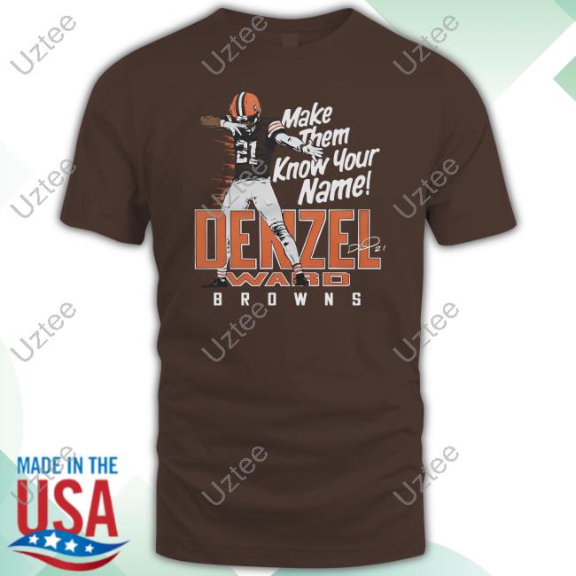 Official Browns Denzel Ward Signature Tee Shirt Official Browns Denzel Ward Signature Tee Shirt