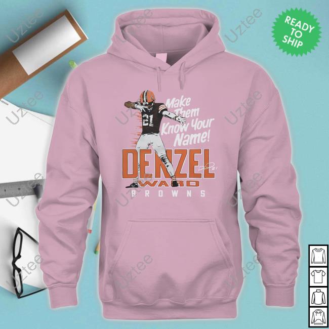 Official Browns Denzel Ward Signature Tee Shirt Official Browns Denzel Ward Signature Tee Shirt