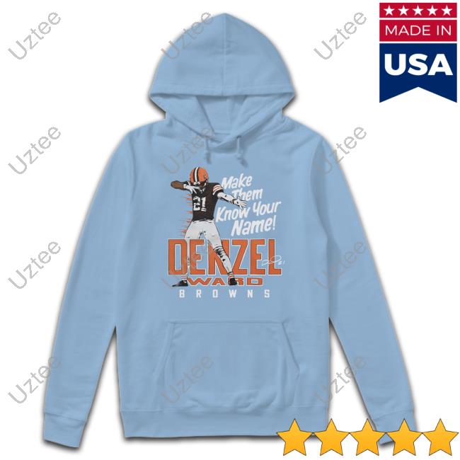 Official Browns Denzel Ward Signature Tee Shirt Official Browns Denzel Ward Signature Tee Shirt