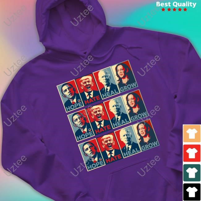 Kamala Harris 2024 Hope Hate Heal Grow Tee Kamala Harris 2024 Hope Hate Heal Grow Tee