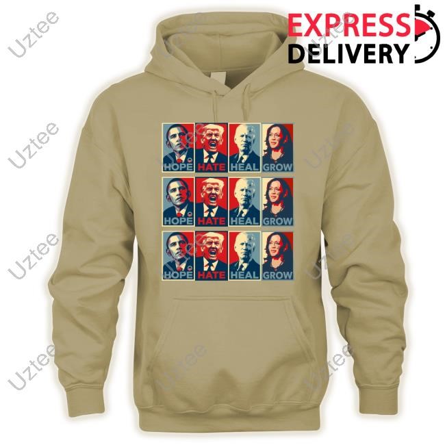 Kamala Harris 2024 Hope Hate Heal Grow Tee Kamala Harris 2024 Hope Hate Heal Grow Tee
