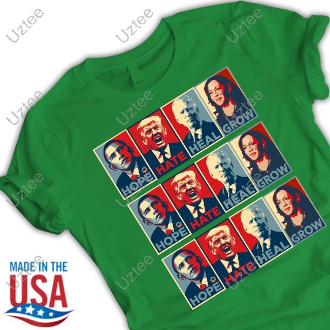 Kamala Harris 2024 Hope Hate Heal Grow Tee Kamala Harris 2024 Hope Hate Heal Grow Tee