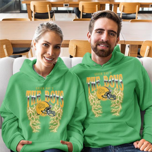 Bussin' With The Boys The Boys Green Bay's Lightning Shirt Barstool Sports Store The Boys Green Bay's Lightning Hoodie