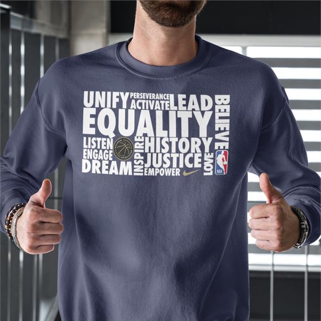 Lebron James Wearing Unify Perseverance Activate Lead Equality T Shirts Los Angeles Lakers