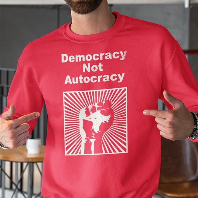 Democracy Not Autocracy Hoodie Mac Wilson