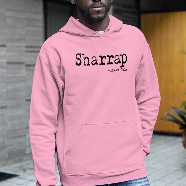 Ian Cameron Wearing Sharrap Bheki Cele Sweatshirt
