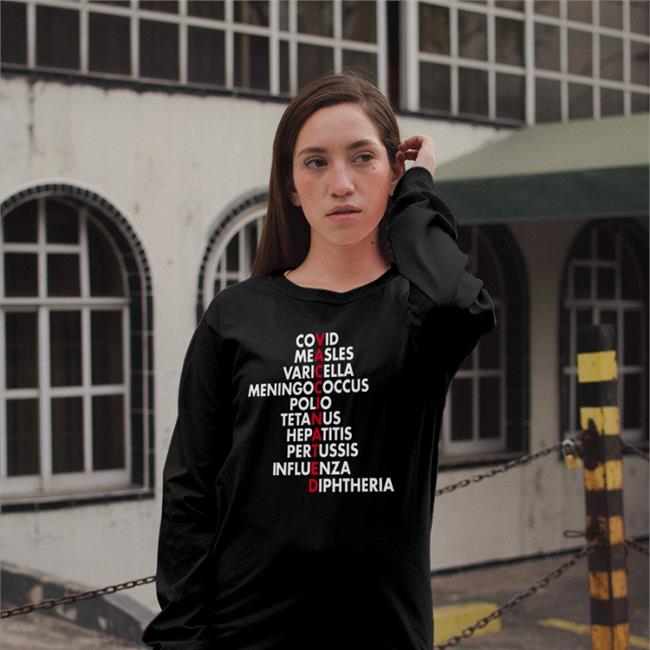 Covid Measles Varicella MeniNursekelsey Covid Measles Varicella Meningococcus Polio Shirt Vaccinated Covid Measles Varicella Shirt