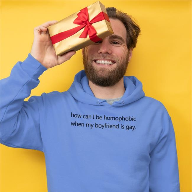 White How Can I Be Homophobic When My Boyfriend Is Gay Shirt Theoduorr