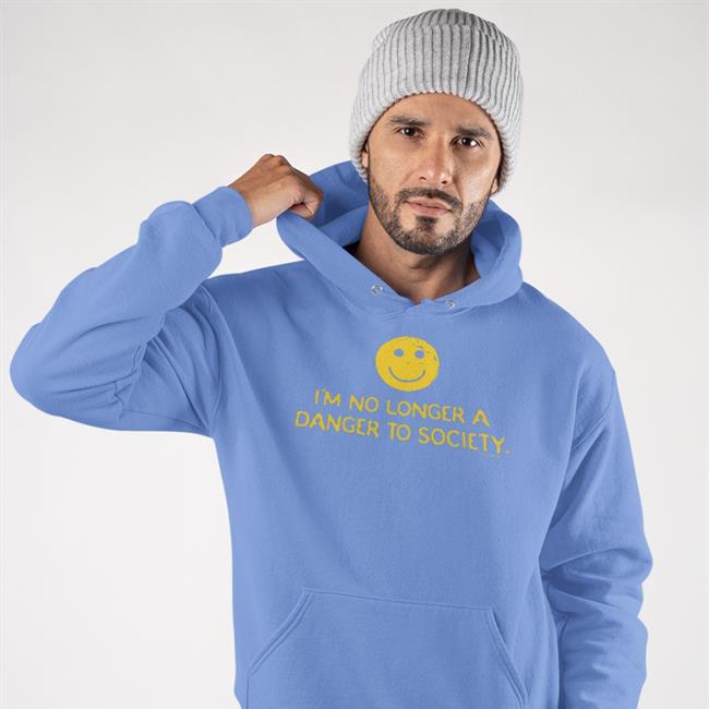 I'm No Longer A Danger To Society Smiley T Shirt
