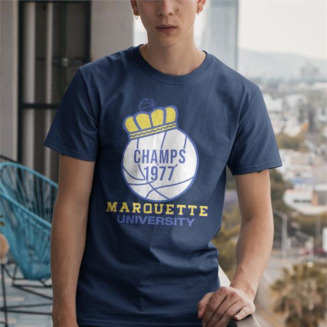 Champs 1977' Marquette University Tee Shirt Moda3 Store