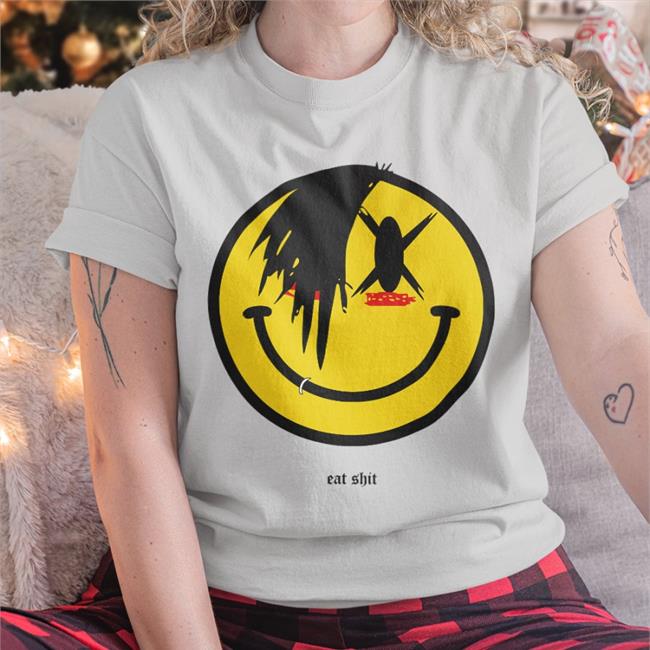 Mcrphilly White Smile Face Eat Shit Shirt