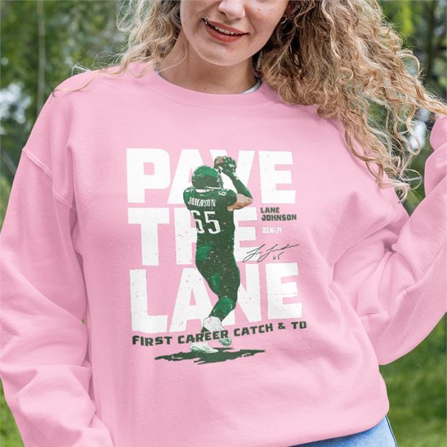 Lane Johnson Philadelphia Pave The Lane Td Wht T Shirt Nick Sirianni