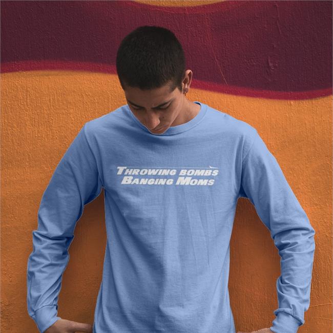Barstoolsports Store Throwing Bombs Banging Moms T ShirtThrowing Bombs T Shirt