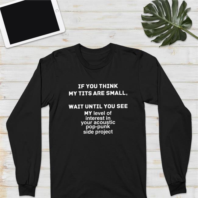 If You Think My Tits Are Small Wait Until You See My Level Of Interest In Your Accoustic Pop-Punk Side Project Shirt