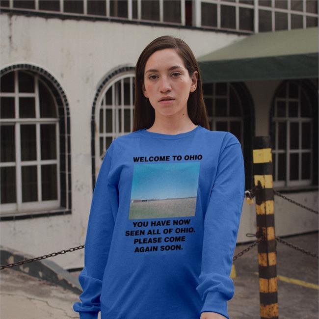 Swag Stimulus Merch Welcome To Ohio You Have Now Seen All Of Ohio Please Come Again Soon Hooded Sweatshirt White