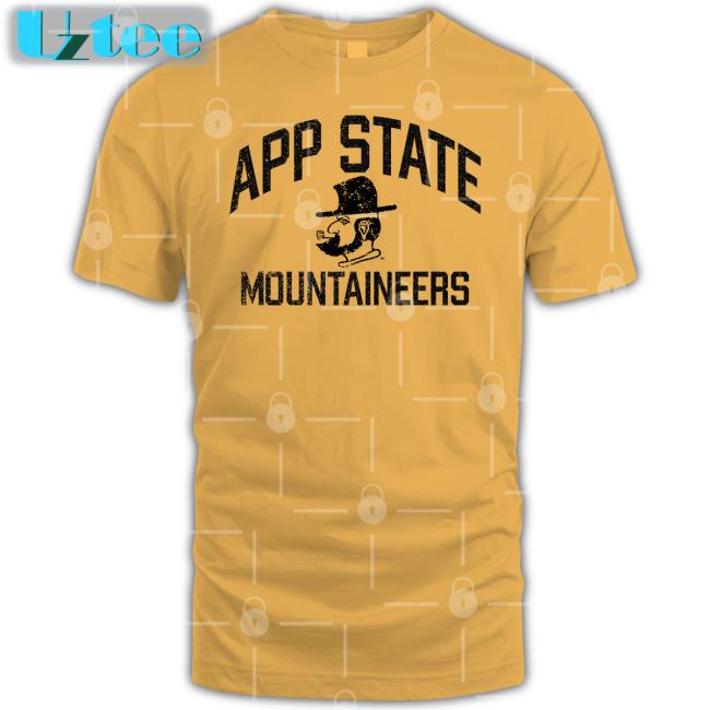 Appalachian State University Mountaineers Asu Retro Distressed Logo Long Sleeve Tee Shirt