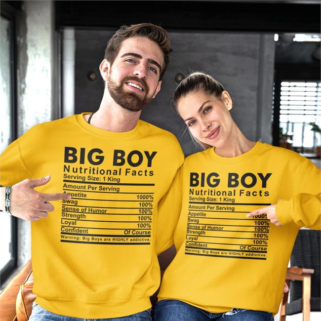 Big Boy Nutritional Facts T Shirt