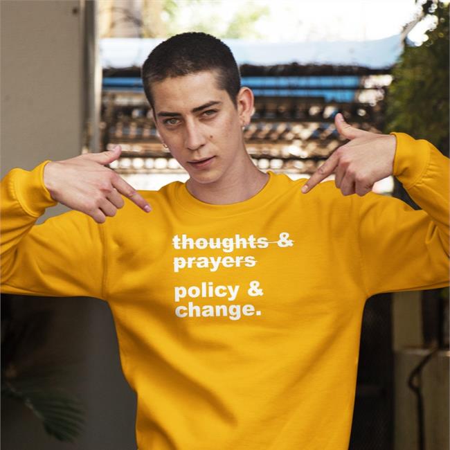 Thoughts Prayers Policy Change T-Shirt Nursekelsey