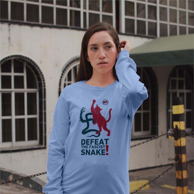 No Gods No Masters Defeat The Fascist Snake Shirt Soviet Cat