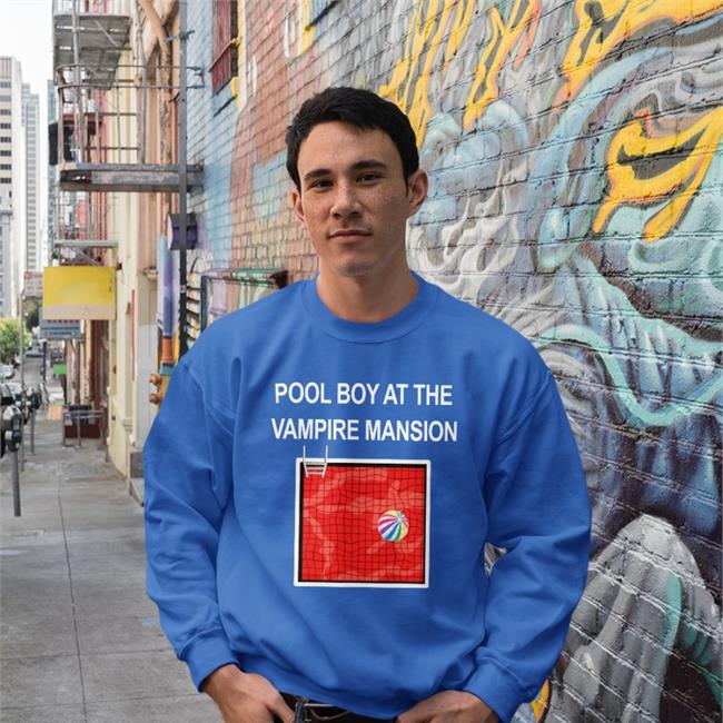 Pool Boy At The Vampire Mansion Tee Shirt Black