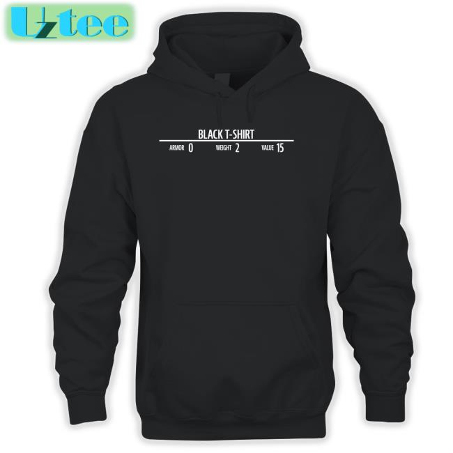 Black T-Shirt Armor 0 Weight 2 Value 15 Tees