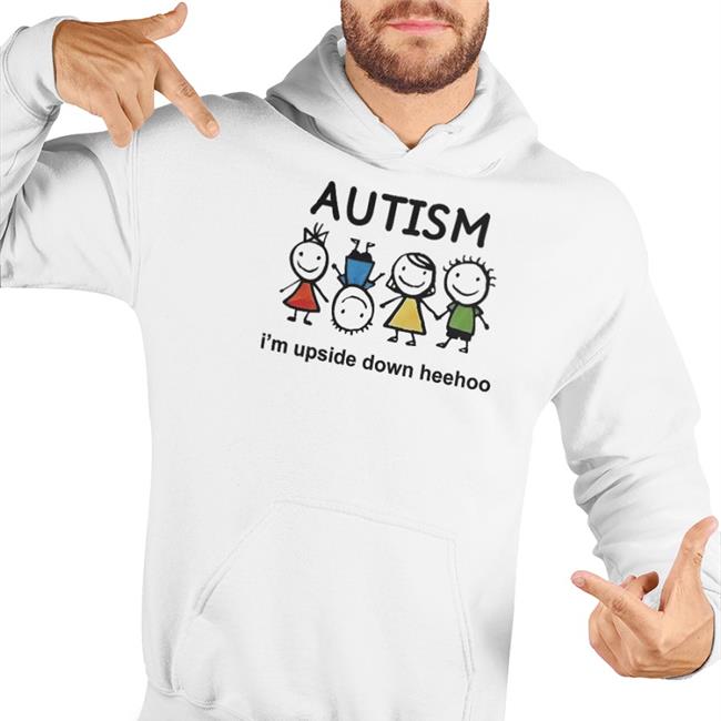 Lahah Chuugagotoku Autism I'm Upside Down Heehoo Shirt White Lahah Chuugagotoku Autism I'm Upside Down Heehoo T Shirt