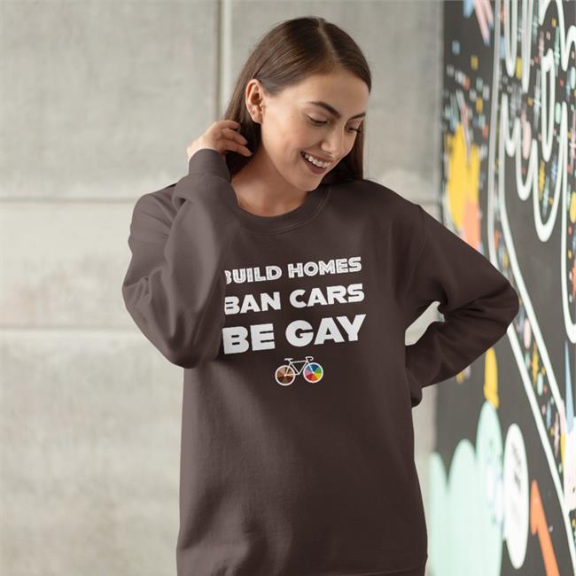 Build Homes Ban Cars Be Gay Hoodie Gaylussite Build Homes Ban Cars Be Gay Hoodie