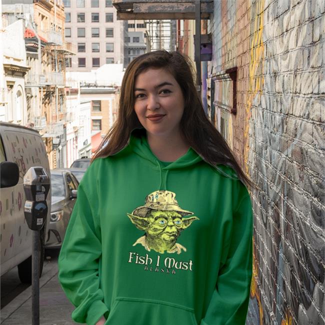 Star Wars Yoda Fishing Alaska Tee Grey