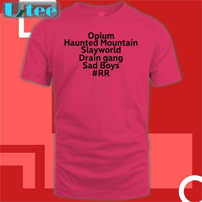 Opium Haunted Mountain Slayworld Drain Gang Sad Boys RR Tee Kenvicio Opium Haunted Mountain Slayworld Drain Gang Sad Boys RR Tee Shirts