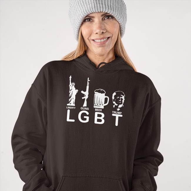 Not Obamas Cousin Lgbt Liberty Guns Beer Strump Tee