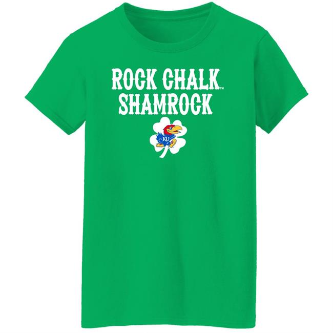 Kansas Jayhawks Rock Chalk Shamrock St Patrick’s Day Green T Shirt Tits Mcgee Kansas Jayhawks Rock Chalk Shamrock St Patrick’s Day Green T Shirt Tits Mcgee