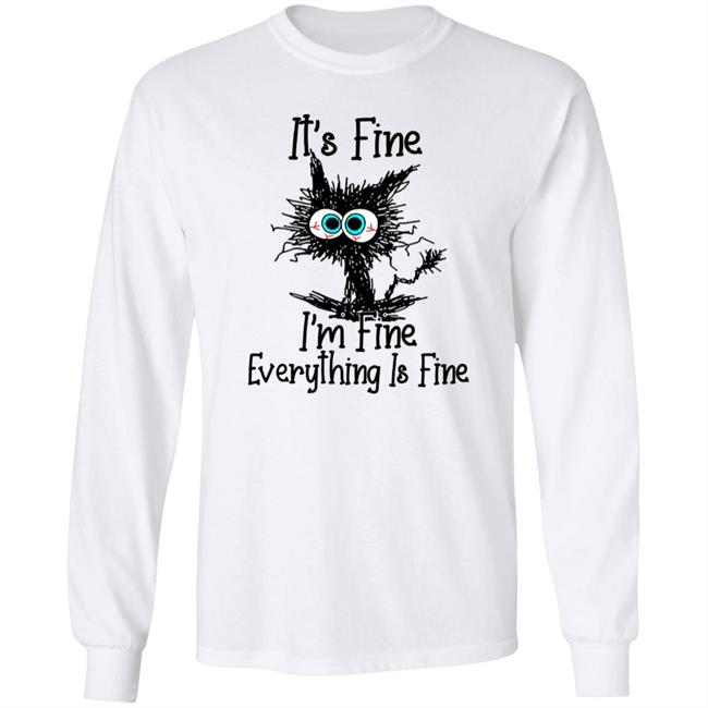 WizzzDom Black Cat I'm Fine I'm Fine Everything Is Fine Shirt Dombeaud22 WizzzDom Black Cat I'm Fine I'm Fine Everything Is Fine Shirt Dombeaud22
