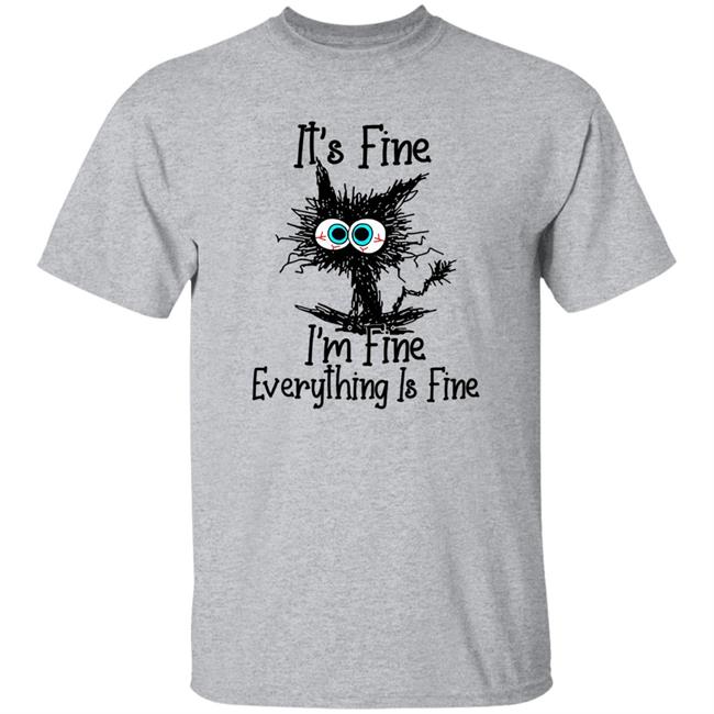 WizzzDom Black Cat I'm Fine I'm Fine Everything Is Fine Shirt Dombeaud22 WizzzDom Black Cat I'm Fine I'm Fine Everything Is Fine Shirt Dombeaud22