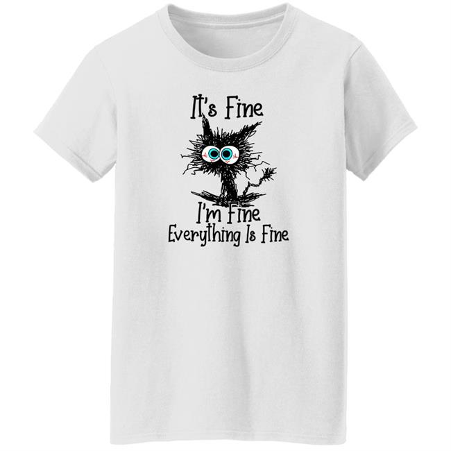 WizzzDom Black Cat I'm Fine I'm Fine Everything Is Fine Shirt Dombeaud22 WizzzDom Black Cat I'm Fine I'm Fine Everything Is Fine Shirt Dombeaud22