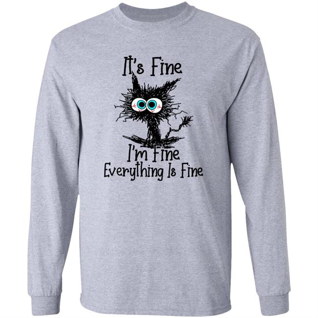 WizzzDom Black Cat I'm Fine I'm Fine Everything Is Fine Shirt Dombeaud22 WizzzDom Black Cat I'm Fine I'm Fine Everything Is Fine Shirt Dombeaud22