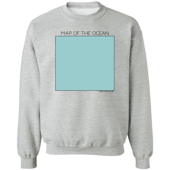 Poorly Drawn Lines Map Of The Ocean Shirt PDLComics Poorly Drawn Lines Map Of The Ocean Shirt PDLComics