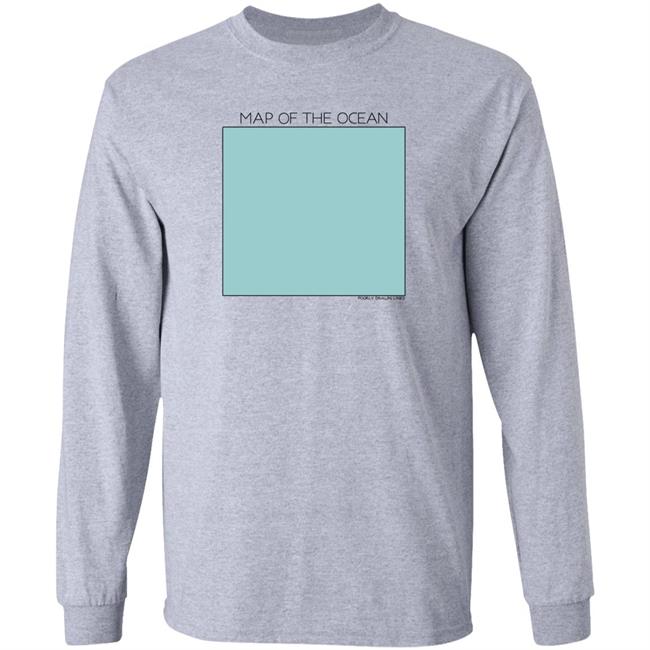 Poorly Drawn Lines Map Of The Ocean Shirt PDLComics Poorly Drawn Lines Map Of The Ocean Shirt PDLComics