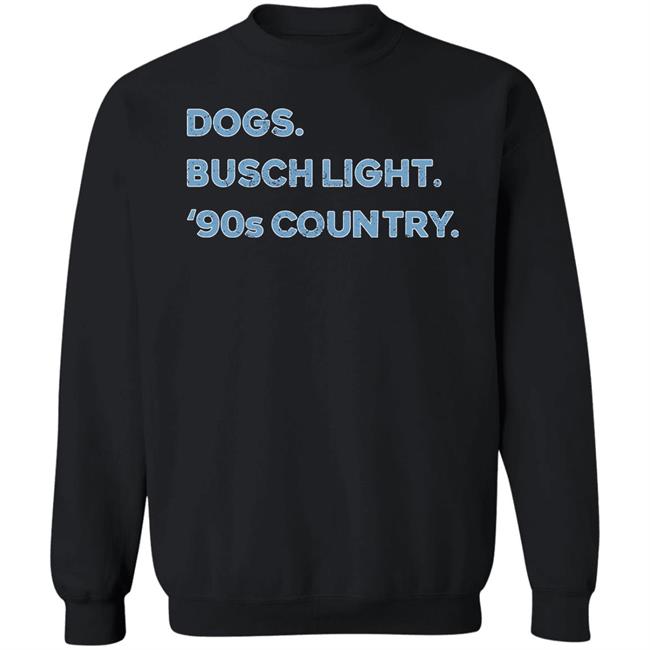Whiskey Riff Shop Dogs Busch Light '90S Country Shirt Whiskey Riff Shop Dogs Busch Light '90S Country Shirt