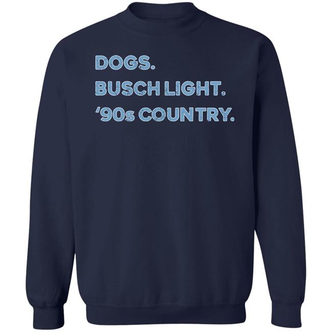 Whiskey Riff Shop Dogs Busch Light '90S Country Shirt Whiskey Riff Shop Dogs Busch Light '90S Country Shirt