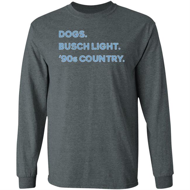 Whiskey Riff Shop Dogs Busch Light '90S Country Shirt Whiskey Riff Shop Dogs Busch Light '90S Country Shirt