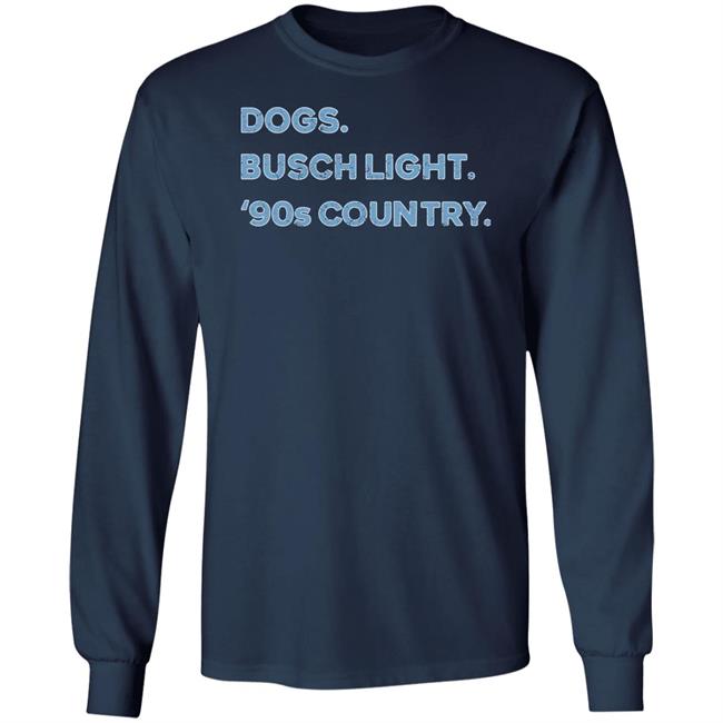Whiskey Riff Shop Dogs Busch Light '90S Country Shirt Whiskey Riff Shop Dogs Busch Light '90S Country Shirt