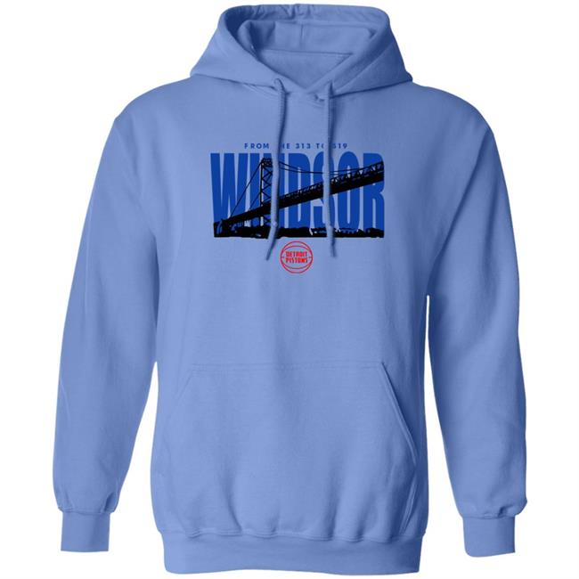 Ambassador Bridge From The 313 To 519 Windsor Shirt Detroit Pistons Ambassador Bridge From The 313 To 519 Windsor Shirt Detroit Pistons