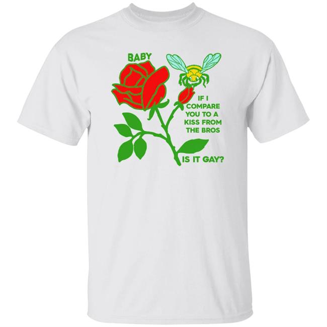 Shirts That Go Hard If I Compare You To A Kiss From A Rose Is It Gay Shirt Goodshirts Store