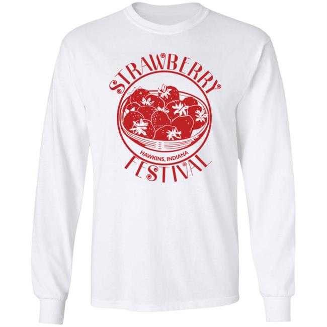 Stranger Things Season 4 Millie Bobby Brown Strawberry Festival Ringer Shirt Stranger Things 4 Merch
