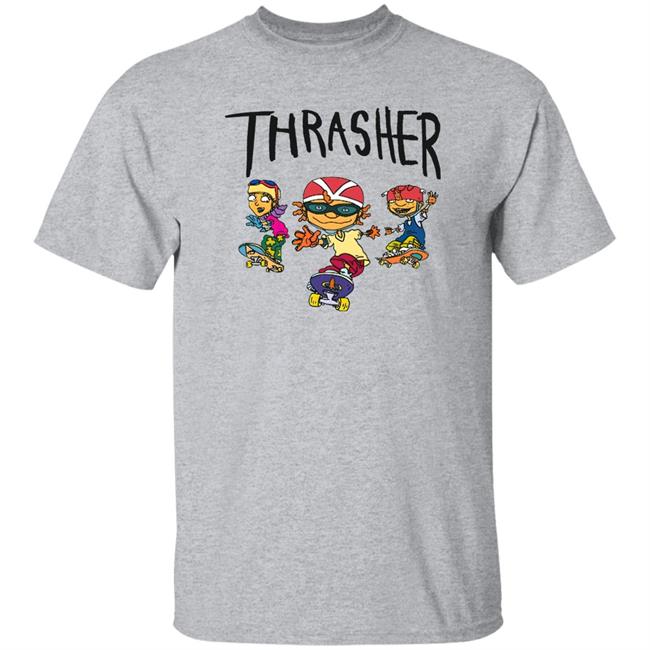 Shirts That Go Hard Thrasher Cartoon Skaters Shirt Sleep Boy Underground Warehouse Store