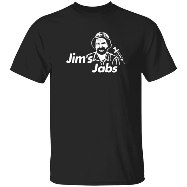 Jim's Jab's Shirt Jim's Jab's Merch Jim's Jabs With Vaccine Certificate Social Media Upload Shirt Hoodie