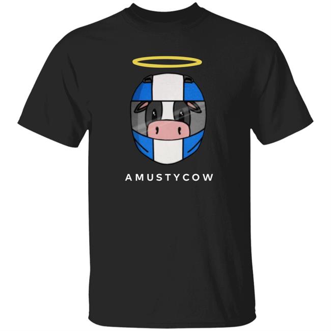 Cow In Helmet Shirt Amustycow Merch Limited Edition Cow In Helmet Shirt