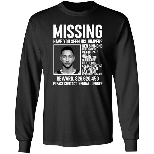 Ben Simmons Missing Shirt Missing Have You Seen His Jumper Shirt Ben Simmons Missing Shirt Missing Have You Seen His Jumper Shirt
